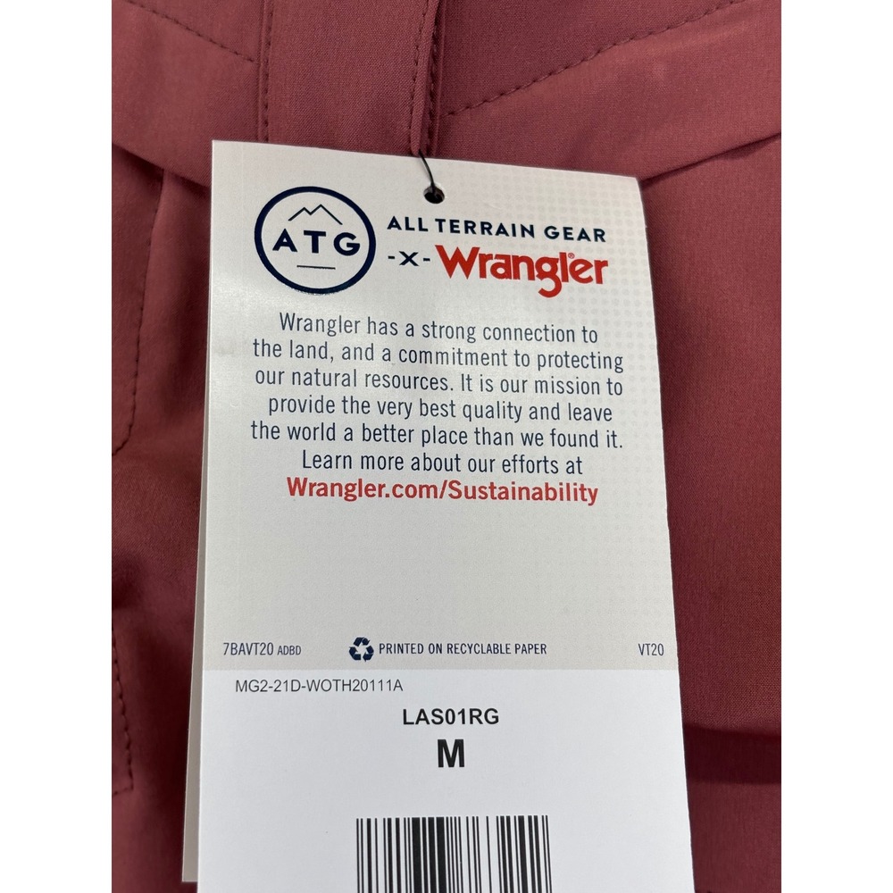 Wrangler ATG X All Terrain Gear Shirt Women's Medium‎ Button Western Mauve New - Picture 9 of 12